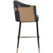 Carter 43 inch Napa Black / Napa Cognac Barstool